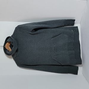 Fabletics Women's Gray Turtleneck W/ Zipper Pocket Long Sleeve Sweatshirt,  XS